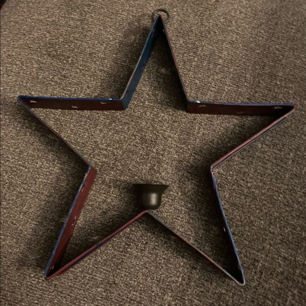 Pretty America Decorated Star Candle Holder